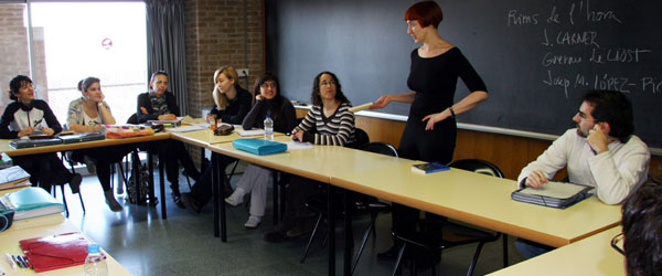 Estudiantes en un aula de la Universidad de Girona